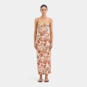 NWT Sir Noemi Balconette Midi Dress In Desert Wildflower